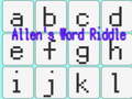 Тоглоом Allen's Word Riddle
