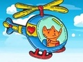 Тоглоом Coloring Book: Cat Driving Helicopter