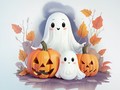 Тоглоом Coloring Book: Halloween Ghosts