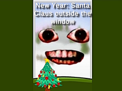 Тоглоом New Year: Santa Claus outside the window