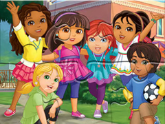 Тоглоом Jigsaw Puzzle: Dora Into City
