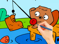 Тоглоом Coloring Book: Fishing Squirrel