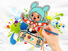 Тоглоом Coloring Book: Toca Boca Skateboard