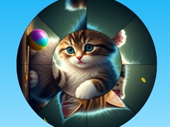 Тоглоом Round Jigsaw Puzzle Collect Pictures with Cute Kittens
