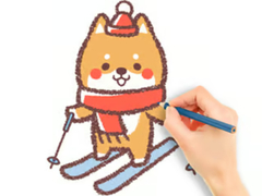 Тоглоом Coloring Book: Skiing Puppy