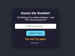 Тоглоом Number Guessing
