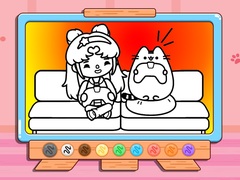 Тоглоом Coloring Book: Toca Life With Pusheen