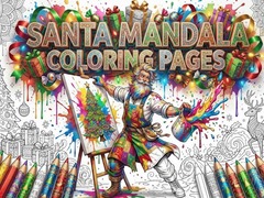 Тоглоом Santa Mandala Coloring Pages